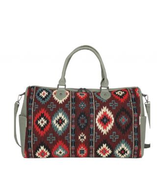 MW1174-5100 GN Montana West Aztec Tapestry Collection Weekender Bag