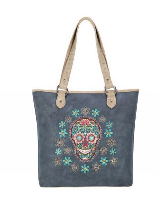 MW1121G-8317 NV Montana West Sugar Skull Collection Concealed Carry Tote