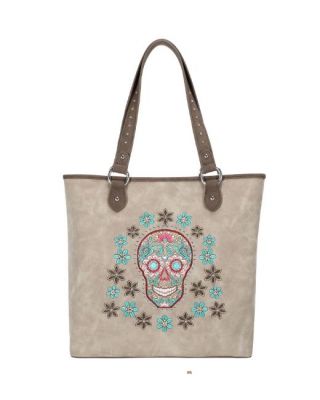 MW1121G-8317 TN Montana West Sugar Skull Collection Concealed Carry Tote