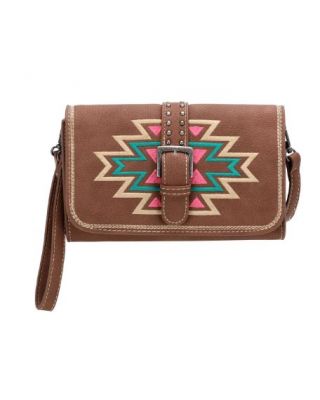 MW1123-063 BR Montana West Aztec Collection Wallet/Crossbody