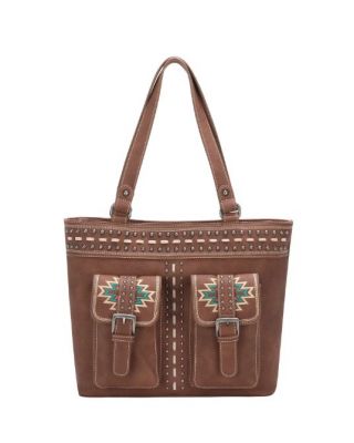 MW1123G-8317 BR Montana West Aztec Collection Concealed Carry Tote