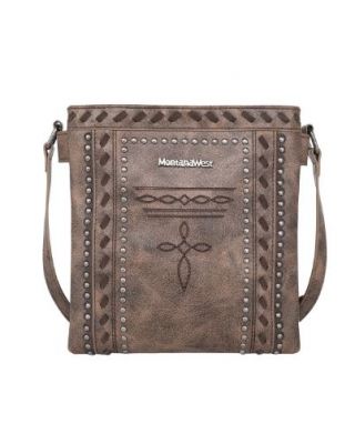 MW1124G-9360 BR Montana West Whipstitch Collection Concealed Carry Crossbody