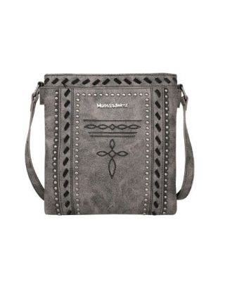 MW1124G-9360 GY Montana West Whipstitch Collection Concealed Carry Crossbody