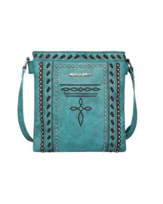 MW1124G-9360 TQ Montana West Whipstitch Collection Concealed Carry Crossbody