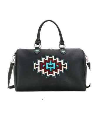 MW1125-5110 BK Montana West Aztec Collection Weekender Bag