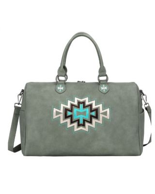 MW1125-5110 GN Montana West Aztec Collection Weekender Bag
