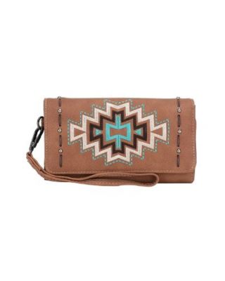 MW1125G-W018 BR  Montana West Aztec Collection Wallet