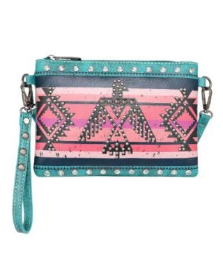 MW1129-181 TQ Montana West Aztec Collection Clutch/Crossbody