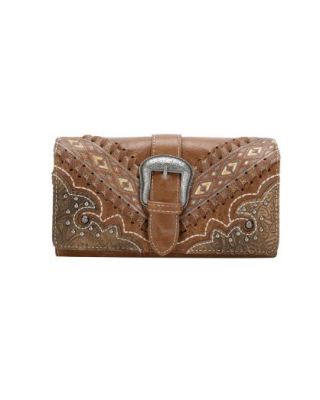 MW1131-W018 BR  Montana West Buckle Collection Wallet