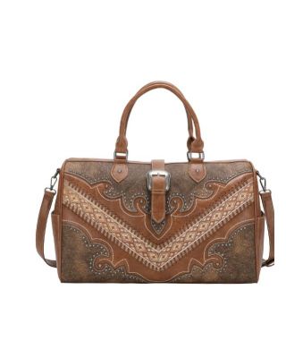 MW1131-5110 BR Montana West Buckle Collection Weekender Bag