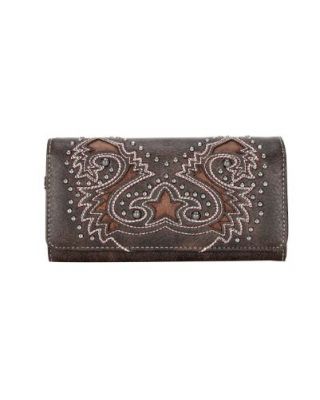 MW1137-W002 CF  Montana West Boot Scroll Collection Wallet