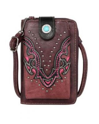 MW1144-183 PP Montana West Cut-out Collection Phone Wallet/Crossbody