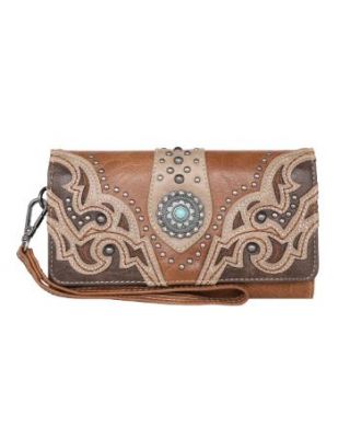 MW1144-W018 BR Montana West Cut-out Collection Wallet