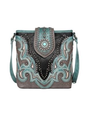MW1144G-9360 BK Montana West Cut-out Collection Concealed Carry Crossbody