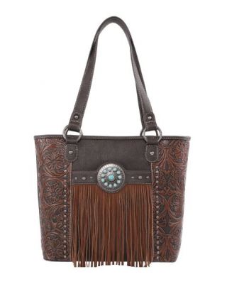 MW1146G-8317 CF  Montana West Fringe Collection Concealed Carry Tote