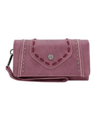 MW1147-W018 PP Montana West Whipstitch Collection Wallet