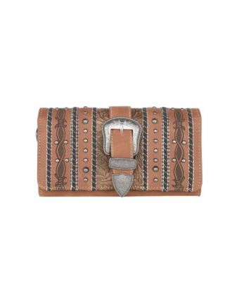 MW1148-W018 BR Montana West Buckle Collection Wallet