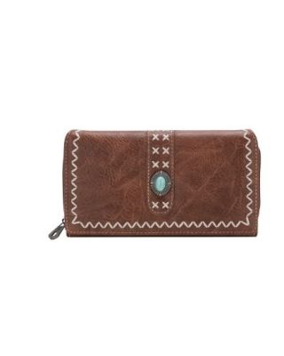 MW1149-063 BR Montana West Concho Collection Wallet/Crossbody