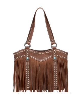 MW1149G-8317 BR  Montana West Fringe Collection Concealed Carry Tote
