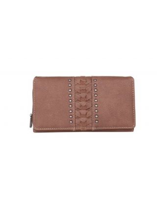 MW1155-W010 BR Montana West Whipstitch Collection Wallet
