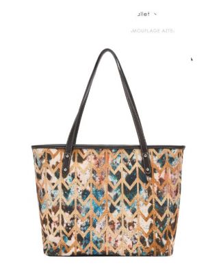 MW1166-8112 CF Montana West Camouflage Aztec Canvas Tote Bag