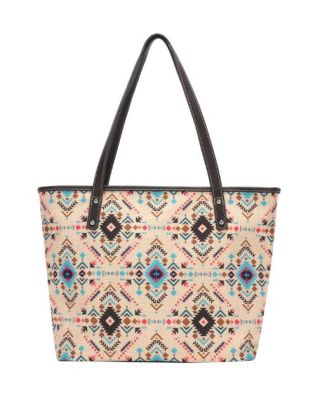 MW1169-8112 TN Montana West Aztec Print Canvas Tote Bag