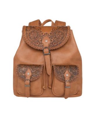 MW1173-9110 BR Montana West Tooled Collection Backpack 