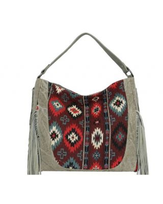 MW1174G-917 GN Montana West Aztec Tapestry Concealed Carry Hobo