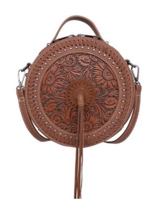 MW1176-118 BR Montana West Tooled Collection Canteen Bag/Crossbody