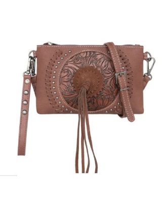MW1176-181 BR  Wrangler Tooled Collection Clutch/Crossbody