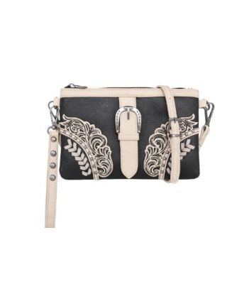 MW1177-181 BK Montana West Cut-Out /Buckle Collection Clutch/Crossbody