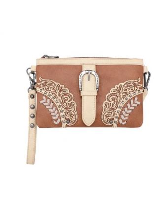 MW1177-181 BR Montana West Cut-Out /Buckle Collection Clutch/Crossbody