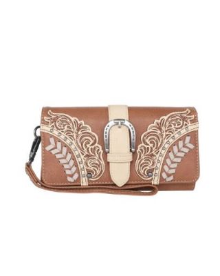 MW1177-W018 BR Montana West Cut-Out/Buckle Collection Wallet