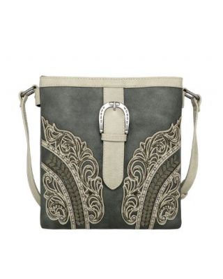 MW1177G-9360 GN  Montana West Cut-Out/Buckle Collection Concealed Carry Crossbody