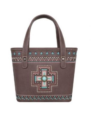 MW1199-923 CF  Montana West Concho Collection Small Tote/Crossbody