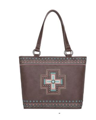 MW1199G-8317 CF Montana West Concho Collection Concealed Carry Tote