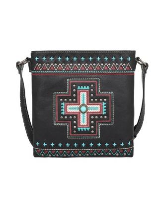 MW1199G-9360 BK  Montana West Concho Collection Concealed Carry Crossbody