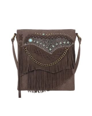 MW1201G-9360 CF Montana West Tooled/Fringe Collection Concealed Carry Crossbody Bag