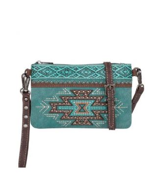 MW1207-181 TQ Montana West Aztec Collection Clutch/Crossbody