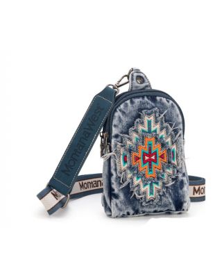 MW1210-210 JN Montana West Embroidered Aztec Collection Sling Bag
