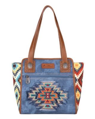 MW1210G-8317 JN Montana West Aztec Jean Denim Collection Concealed Carry Tote