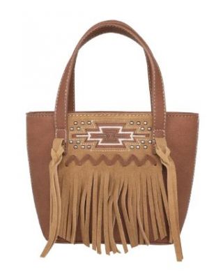 MW1214-923 BR  Montana West Aztec Collection Small Tote/Crossbody