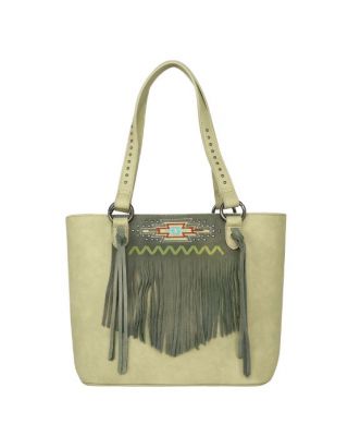 MW1214G-8317 GN Montana West Aztec Collection Concealed Carry Tote