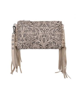 MW1217-181 KH Montana West Tooled Collection Clutch/Crossbody