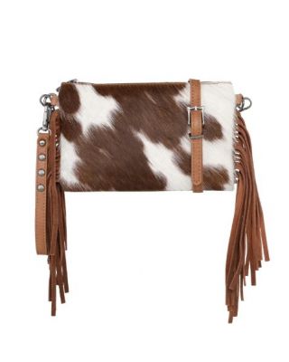 MW1219-181 BR Montana West Hair-On Collection Clutch/Crossbody