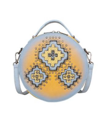 MW1220-118 YL Montana West Cut-out Aztec Collection Circle Bag/Crossbody