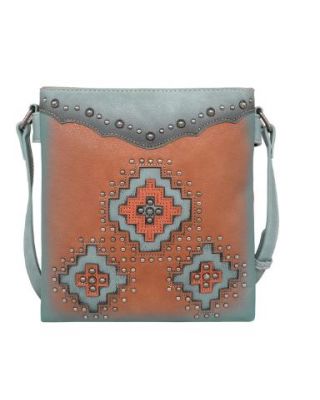 MW1220G-9360 BR Montana West Cut-out Aztec Collection Concealed Carry Crossbody