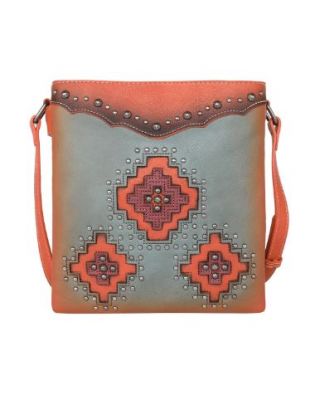 MW1220G-9360 TQ Montana West Cut-out Aztec Collection Concealed Carry Crossbody