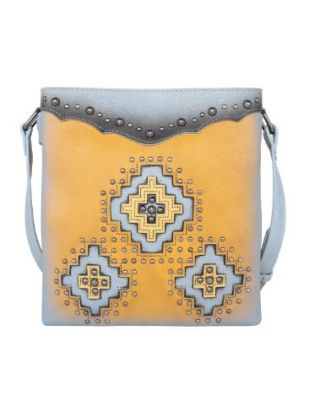 MW1220G-9360 YL Montana West Cut-out Aztec Collection Concealed Carry Crossbody