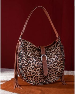 MW1240G-918 BR Montana West Leopard Collection Concealed Carry Hobo